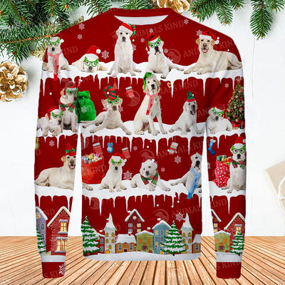 Labrador Retriever 2 Snow Christmas Premium Sweatshirt