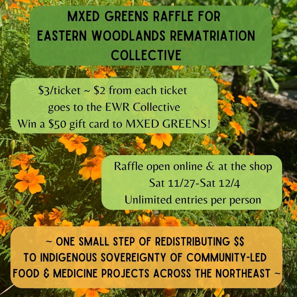 Small Biz Sat raffle for Eastern Woodlands Rematriation Collective