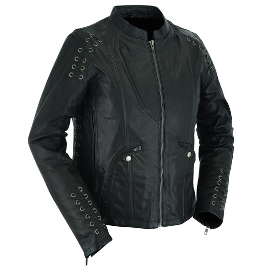 Women's Trendy Luxurious Supreme Leather Biker Jacket with