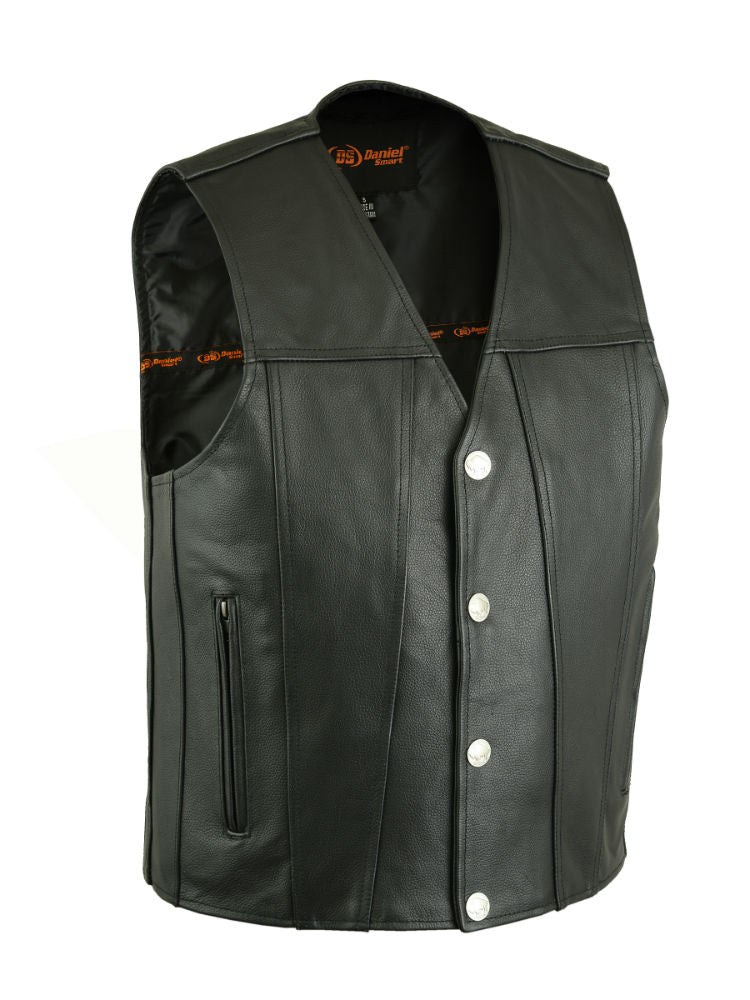 Men's Single Back Panel Concealed Carry Vest (Buffalo Nickel Snaps