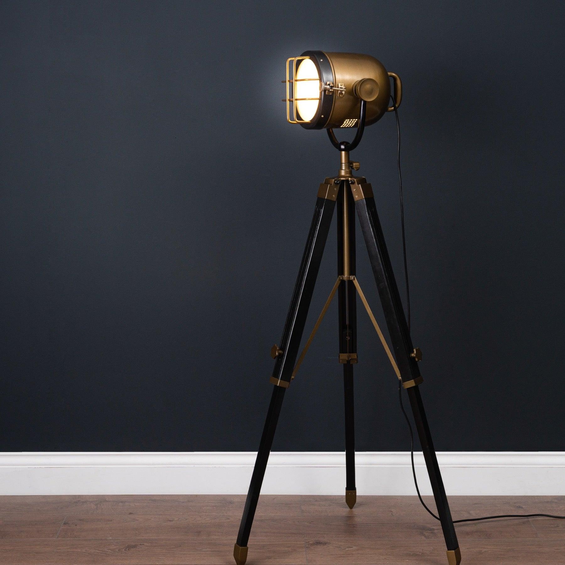 tripod searchlight table lamp