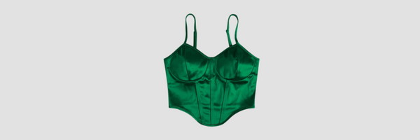 corset bustier vert