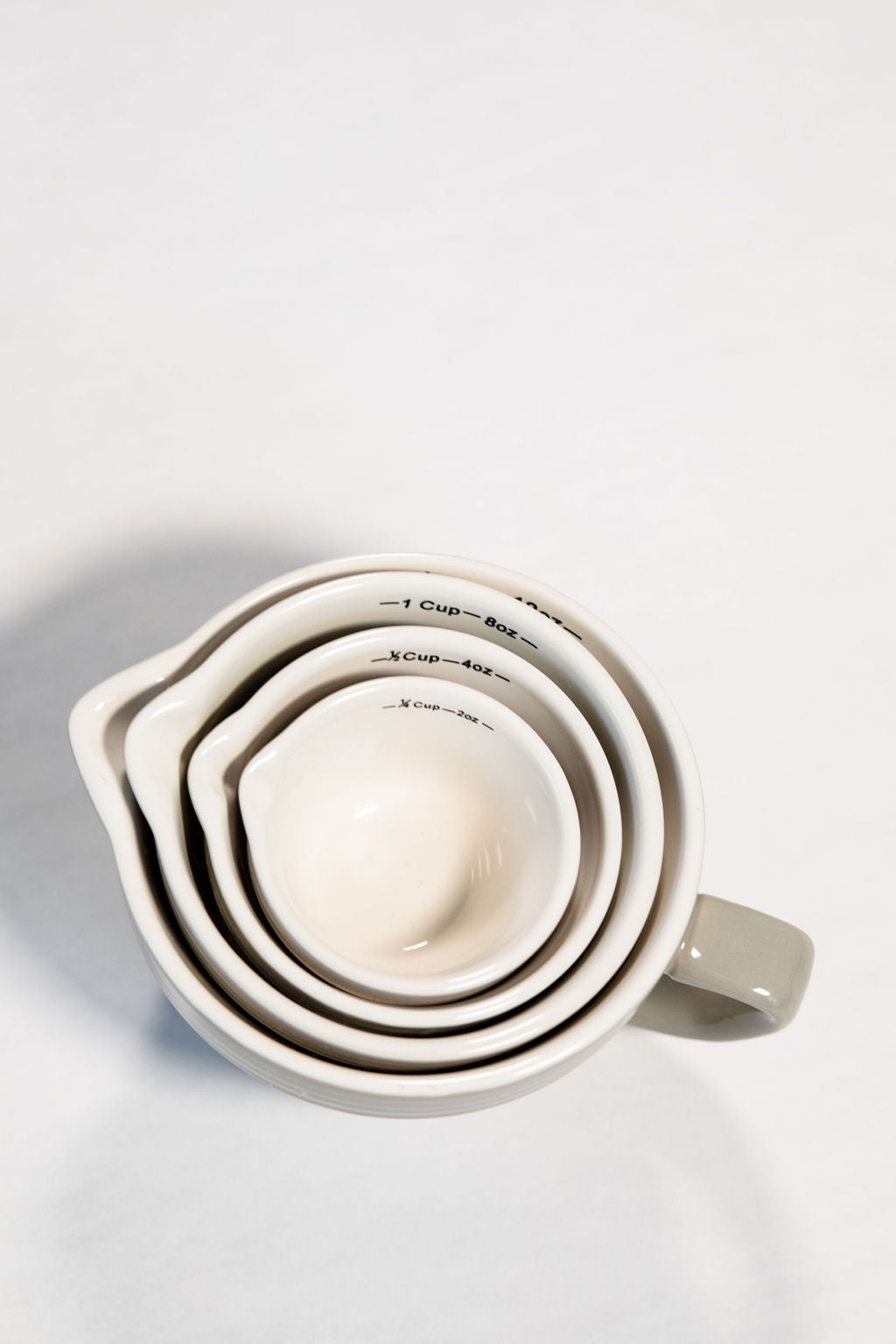 Black and White Stoneware Measuring Cups  Set of Four – Annie's Blue  Ribbon General Store