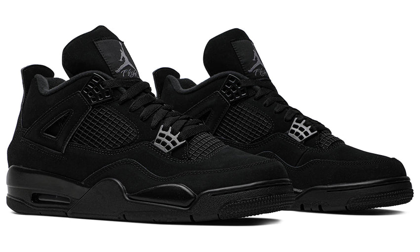 all black suede jordan 4