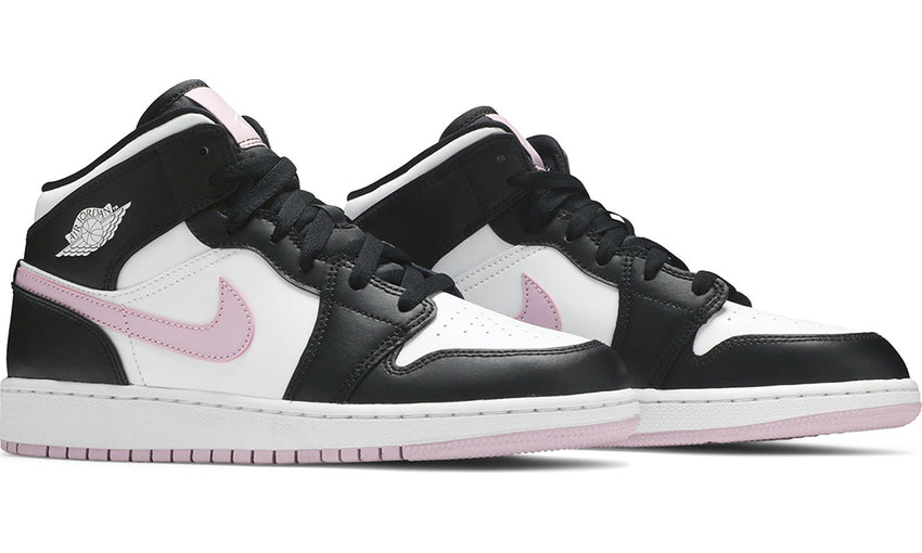 air jordan 1 mid gs white black light arctic pink