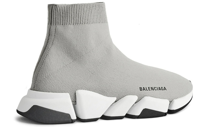 BALENCIAGA SPEED KNIT SOCK 2.0 GREY BLACK – dubaiallstar