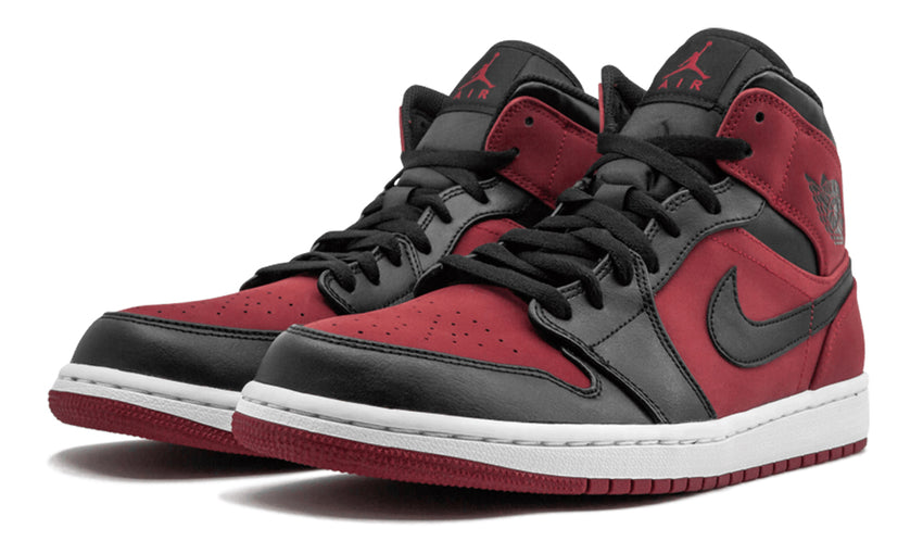 air jordan red black mid