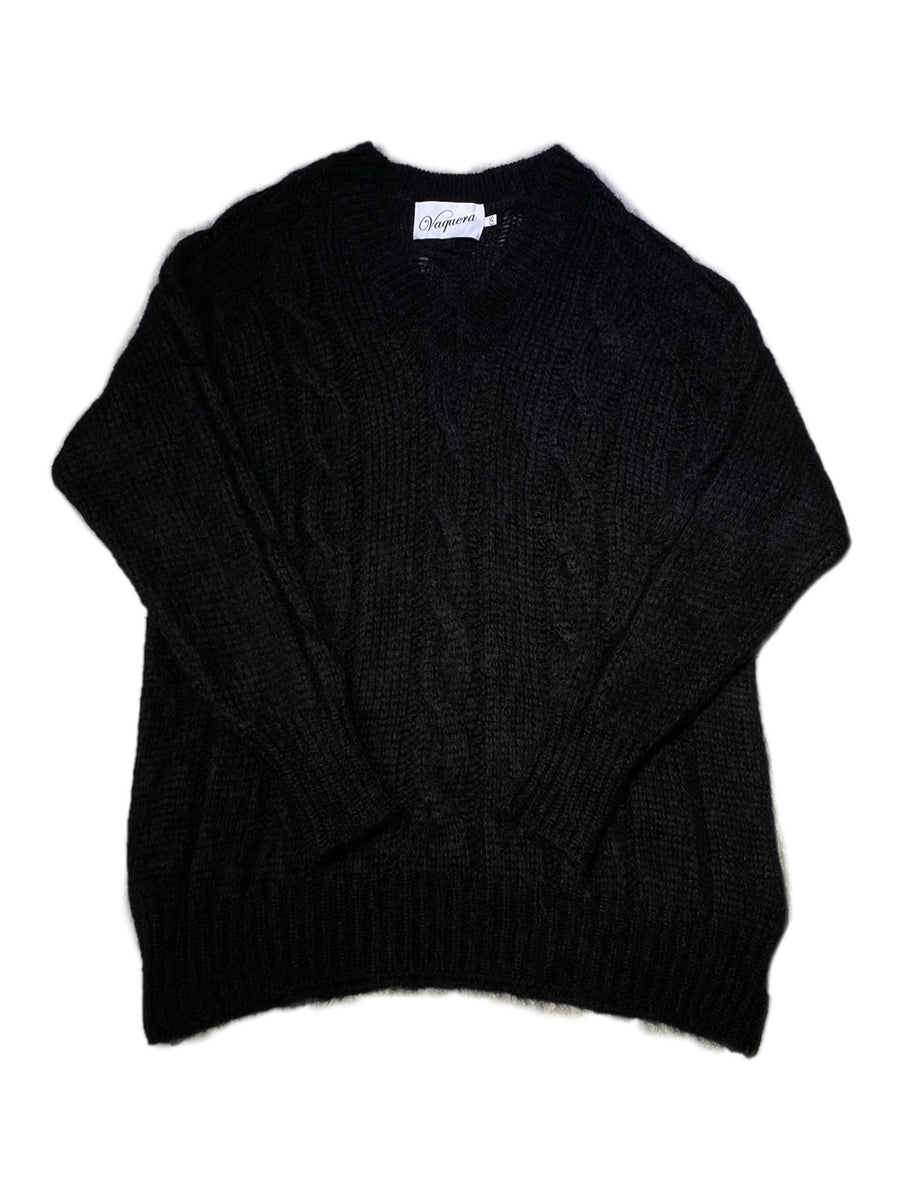 Omar Afridi 22aw V-NECK MOHAIR KNIT GLAY | nate-hospital.com