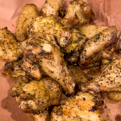0-400 lemon pepper chicken wings Hook's Rubs and Spices