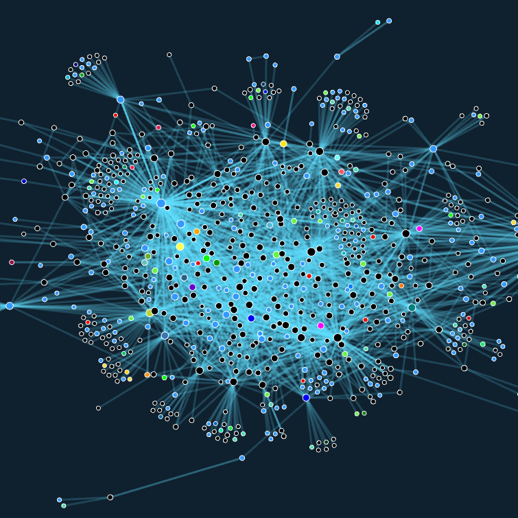 Polyhedra network. Визуализация данных. Математика и космос. Фон для визуализации. Нейросети в дизайне.