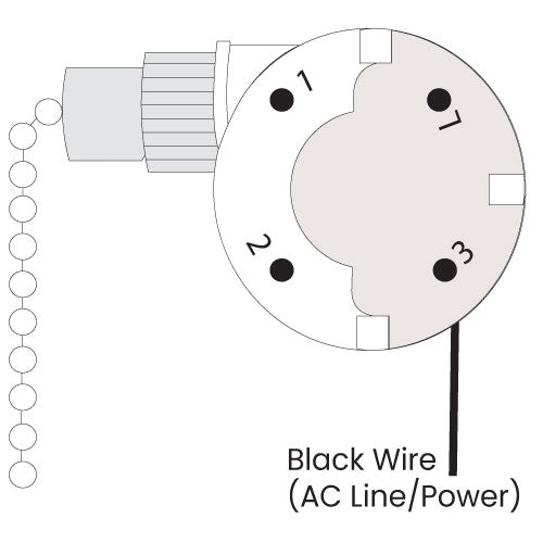 ZE-268S2 3 Speed 4 Wire Ceiling Fan Pull Chain Switch