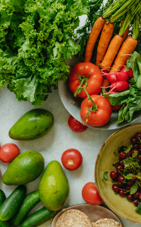 de overgang, meer groente en fruit