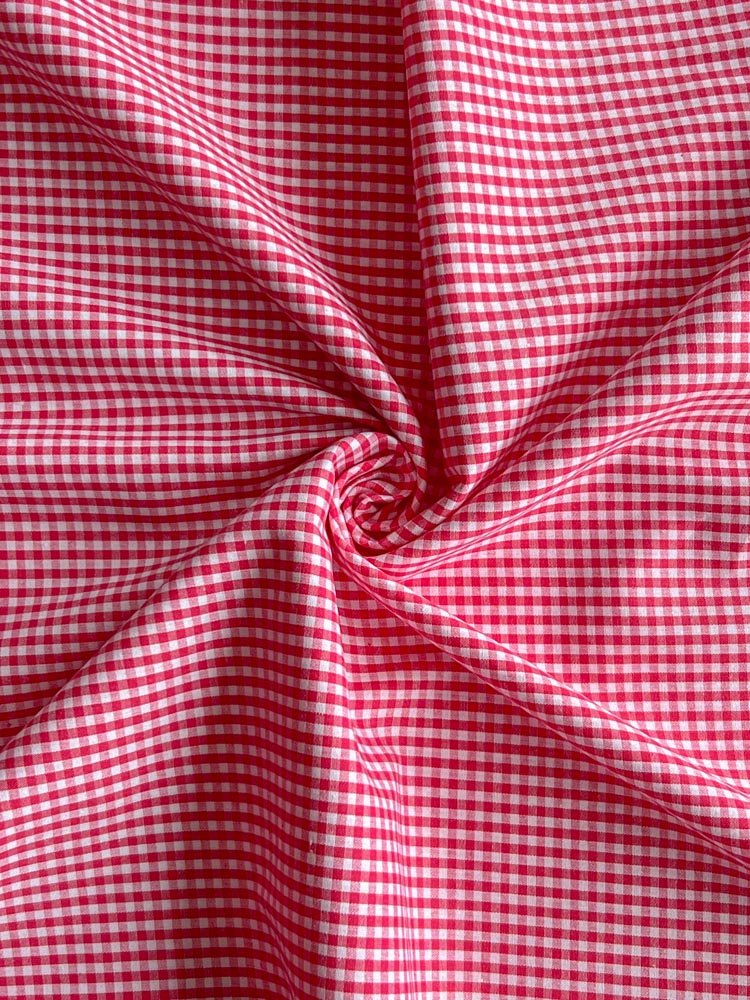 1 Pink Gingham Fabric