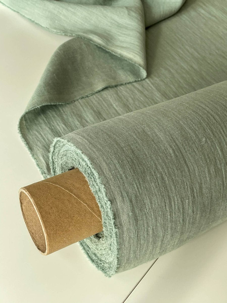 Moss Green Fabric 215 g/m2 – Linen Tales