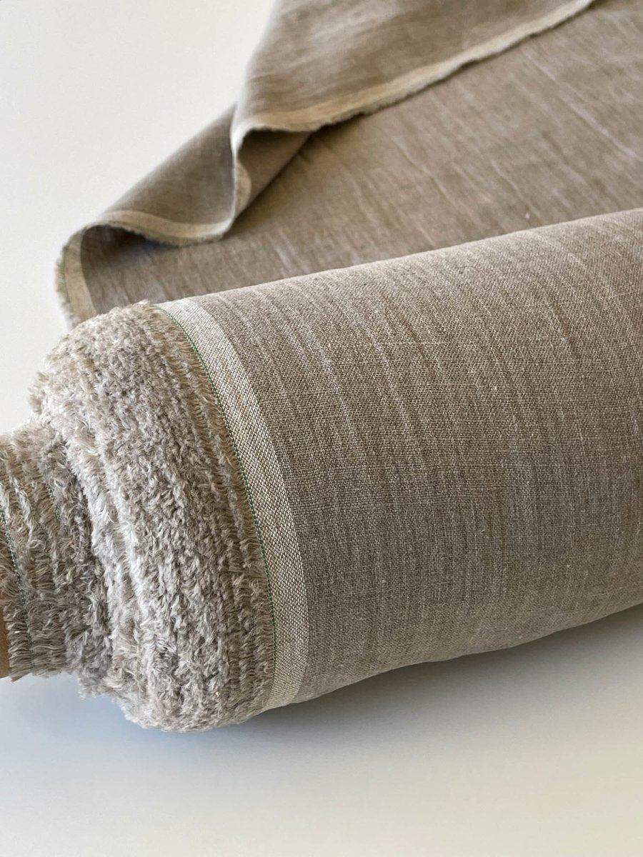 Pure Linen Fabric, Very Heavy Weight, Undyed, Prewashed. 280 Gsm