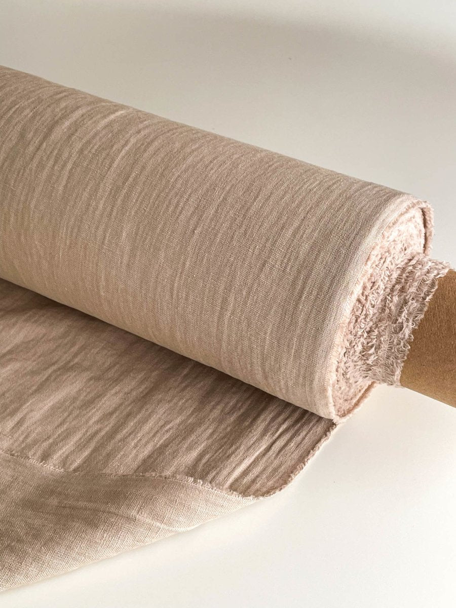 Linen Fabric Open Weave Cream - Coloured fabrics - LinenMe