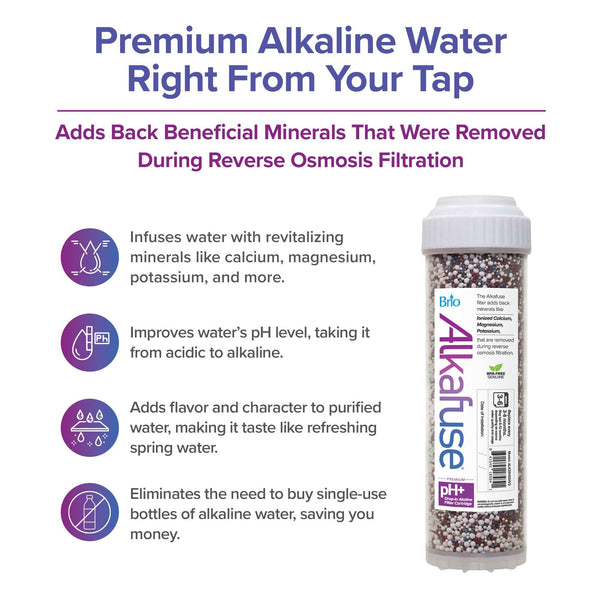 How Brio's alkaline filters remineralise water that has gone through reverse osmosis