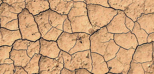 Dry cracked ground