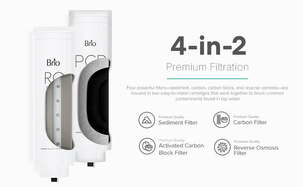 Brio Water 4-in-2 reverse osmosis filtration system