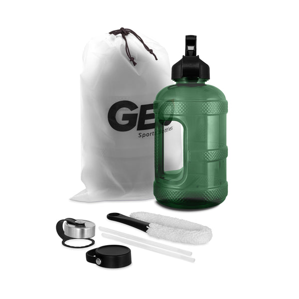 Geo sports bottles 1 gal Red Stainless Steel Water Bottle with Wide Mouth  Lid 