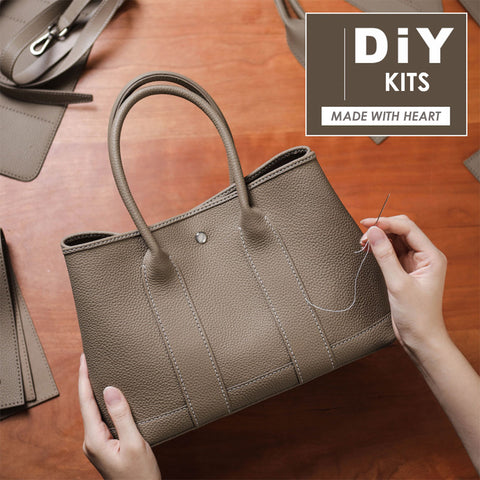 POPSEWING® Top Grain Leather Garden Party Handbag DIY Kit