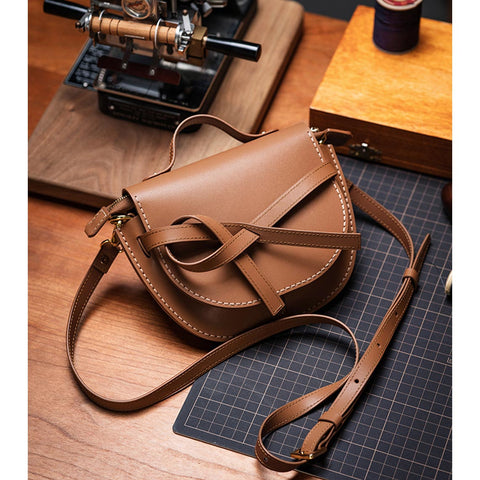 how to make a saddle bag - brown
