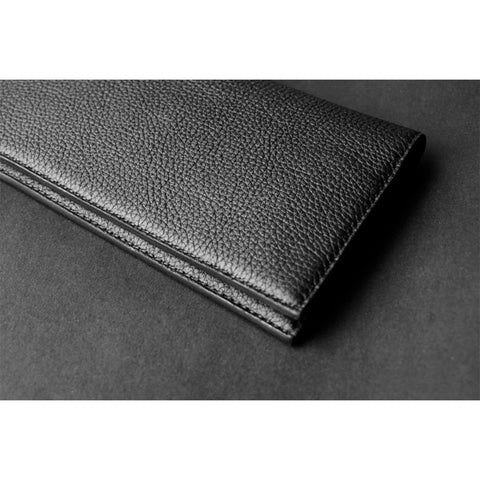 chrome tanned leather wallet black