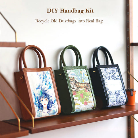 Dust bag Upcycle DIY Vertical Mini Tote Bag Kit | Upcycle Dust Bag & T-Shirt into A Real Bag