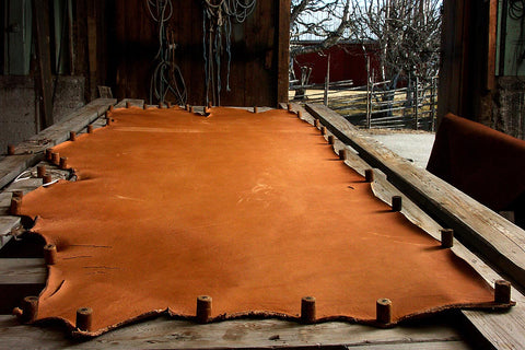 Leather manufactory | Large piece of leather