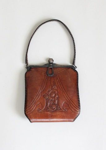 Vintage wallet for men with top handle in 1910