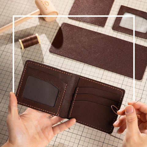 Make a Leather Wallet Kits at home- Trifold Bifold | POPSEWING