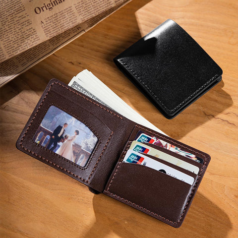 Leather Wallet Kits For Men - Black Brown Bifold | POPSEWING