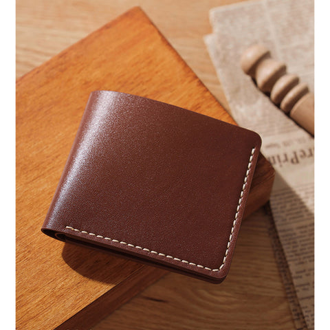 Men's Leather Wallet Kits - Brown Bifold | POPSEWING