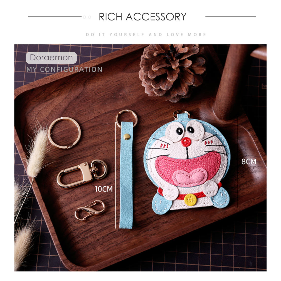 POPSEWING® Sheep Leather Doraemon Bag Charm DIY Kit