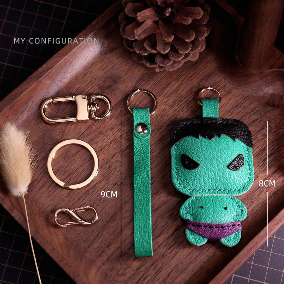 POPSEWING® Leather The Hulk Keychain DIY Kit