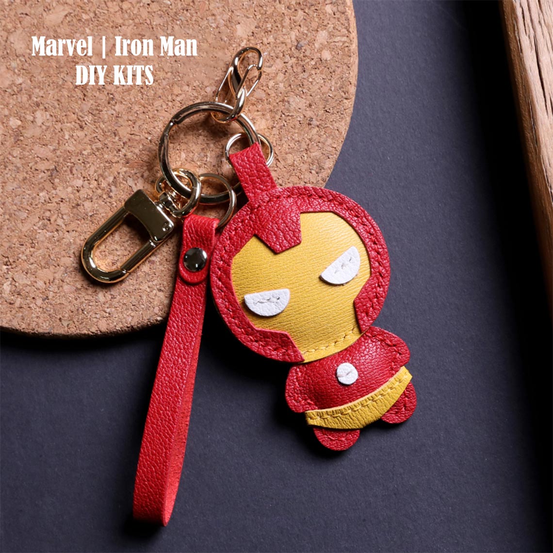 POPSEWING® Leather Iron Men Keychain DIY Kit