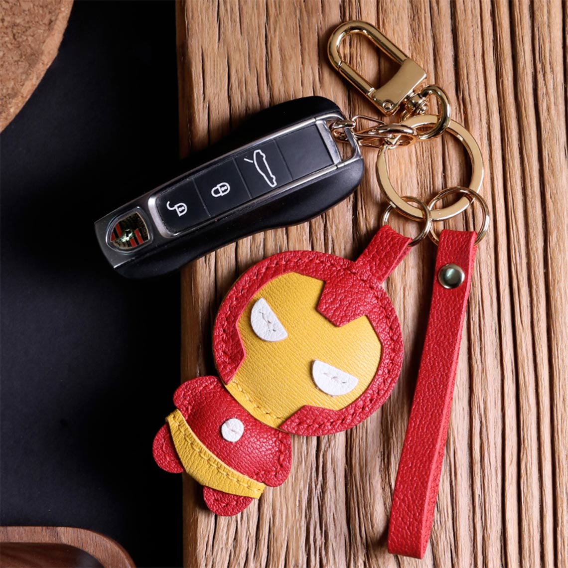 POPSEWING® Leather Iron Men Keychain DIY Kit