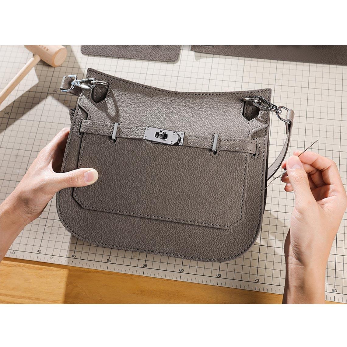 POPSEWING® Top Grain Leather Jypsiere Crossbody Bag DIY Kit