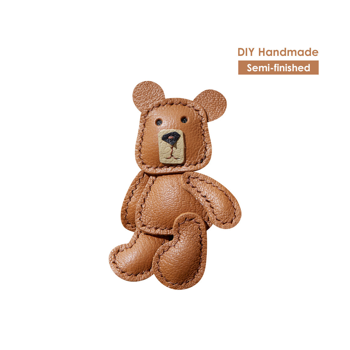 POPSEWING® Leather Little Bear Keychain Pendant DIY Kit