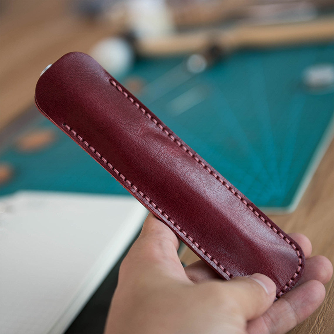 POPSEWING® Full Grain Leather Single Pen Case DIY Kit