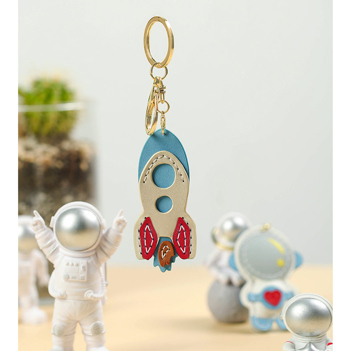 POPSEWING® Leather Spacemen & Spaceship Keychain DIY Kit