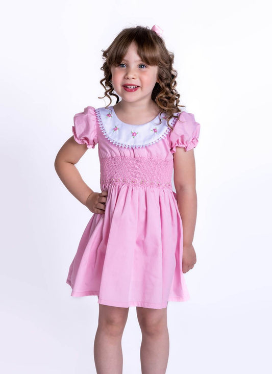 Girls Smocked Dress Flora – Yara clothing nz