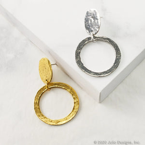 Dangle Circle Post Earrings - Buda's Red Door