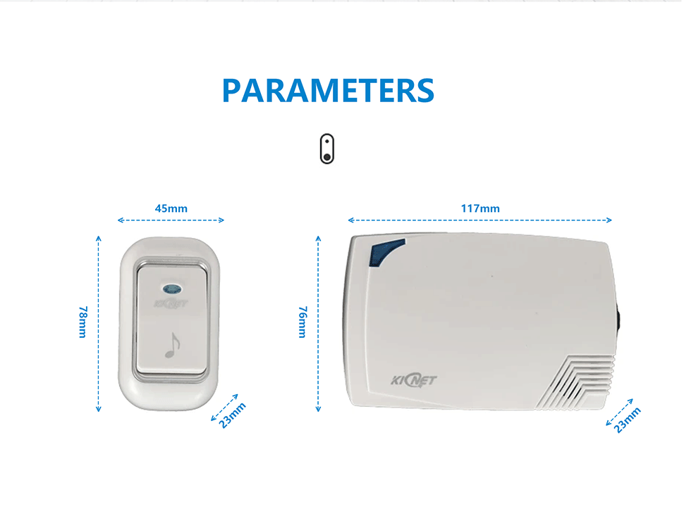 B0202 Waterproof Doorbell 1-2 Receivers Long Range Wireless Doorbell