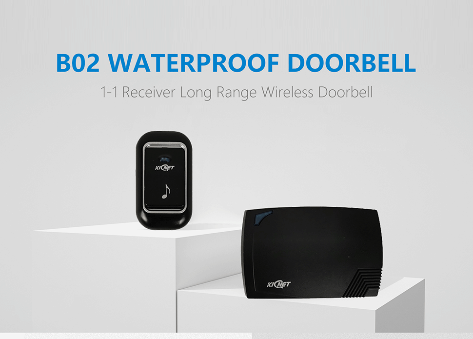 B02 Waterproof Doorbell 1-1 Receiver Long Range Wireless Doorbell