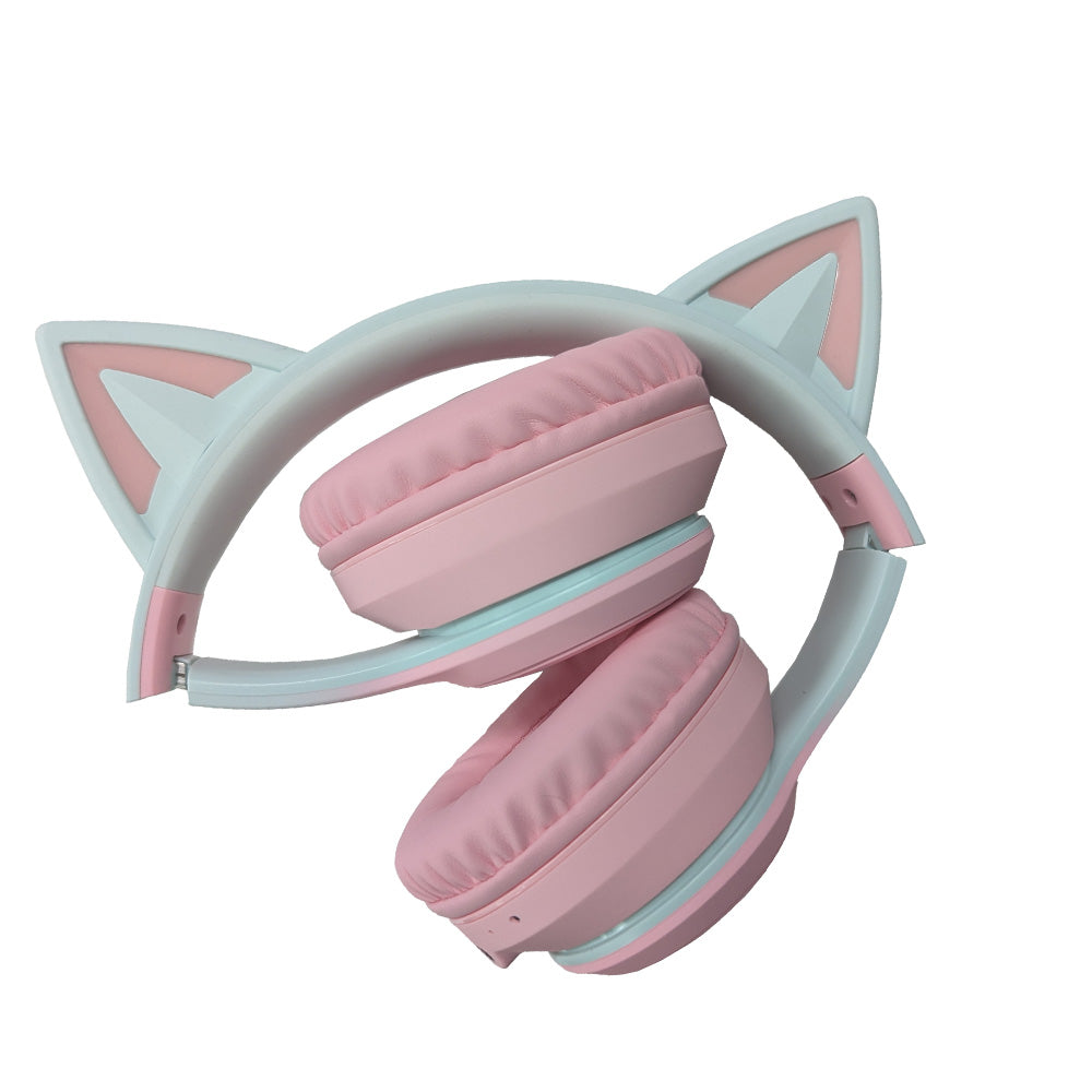 Bluetooth Wireless Headphones with Microphone Cat Ear Headphones for Girls