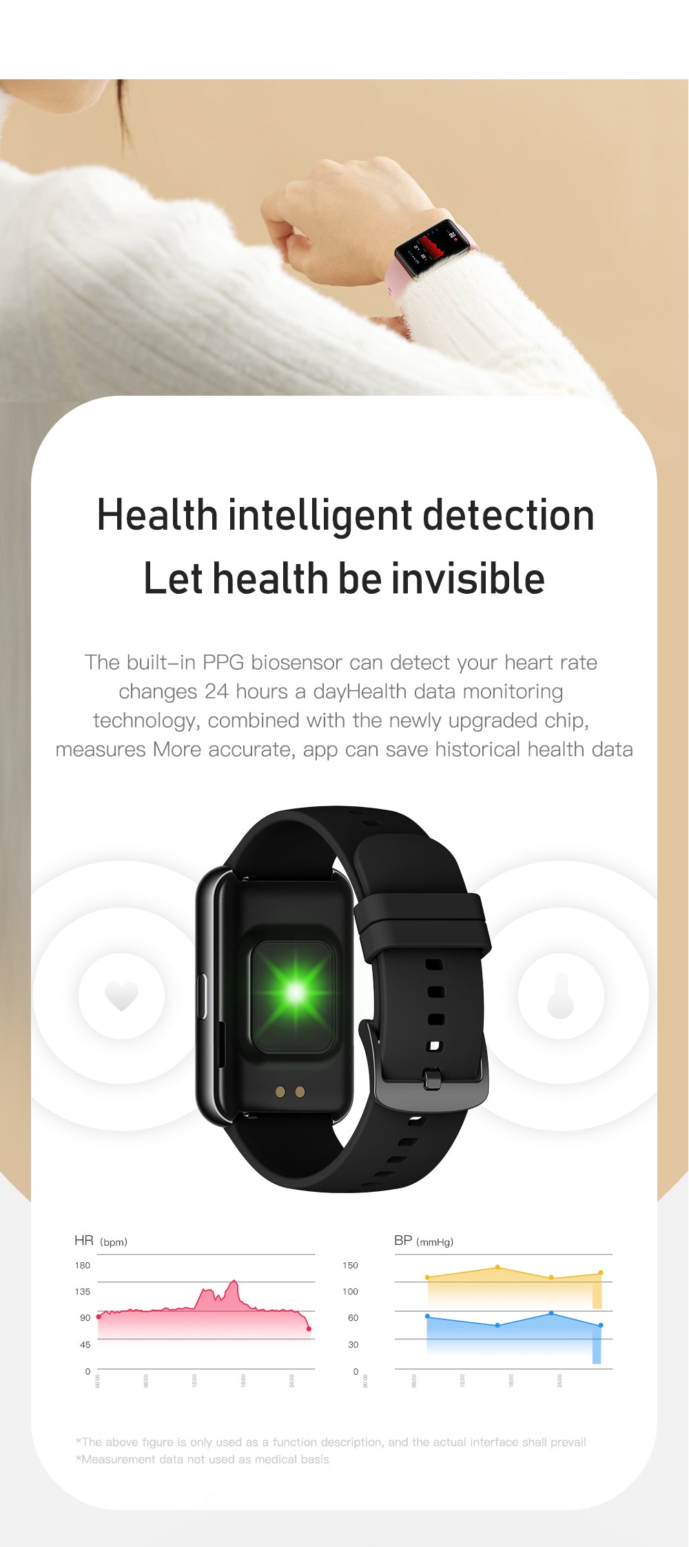 C10 Smart Watch Bluetooth Blood Pressure Heart Rate IP67 Waterproof For IOS Android