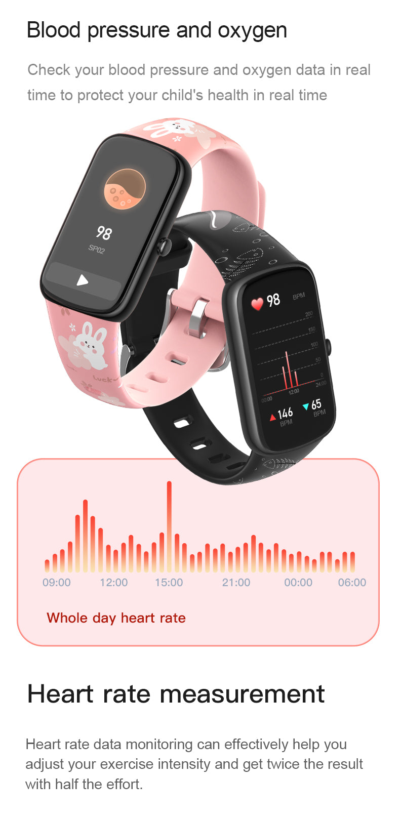 C11 Smart Bracelet Health Monitoring Sport Mode  Bluetooth Waterproof for kids