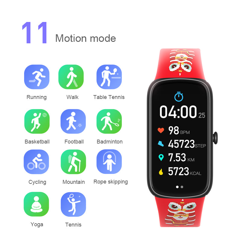 C11 Smart Bracelet Health Monitoring Sport Mode  Bluetooth Waterproof for kids