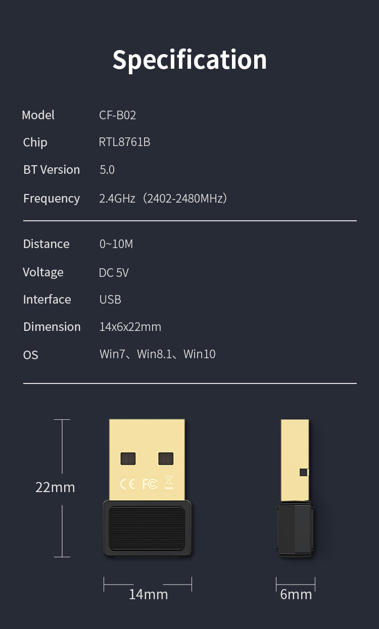 CF-B02 COMFAST USB Bluetooth 5.0 Adapter